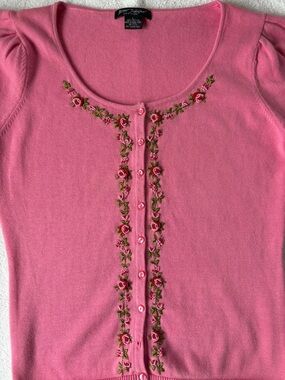 Betsey Johnson Pink Cotton Sweater Top